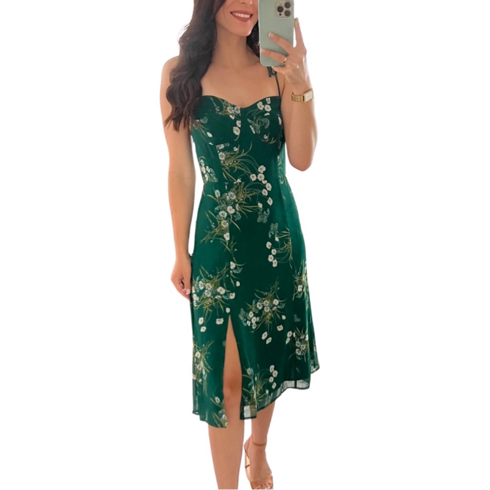Floral Green Midi Dress